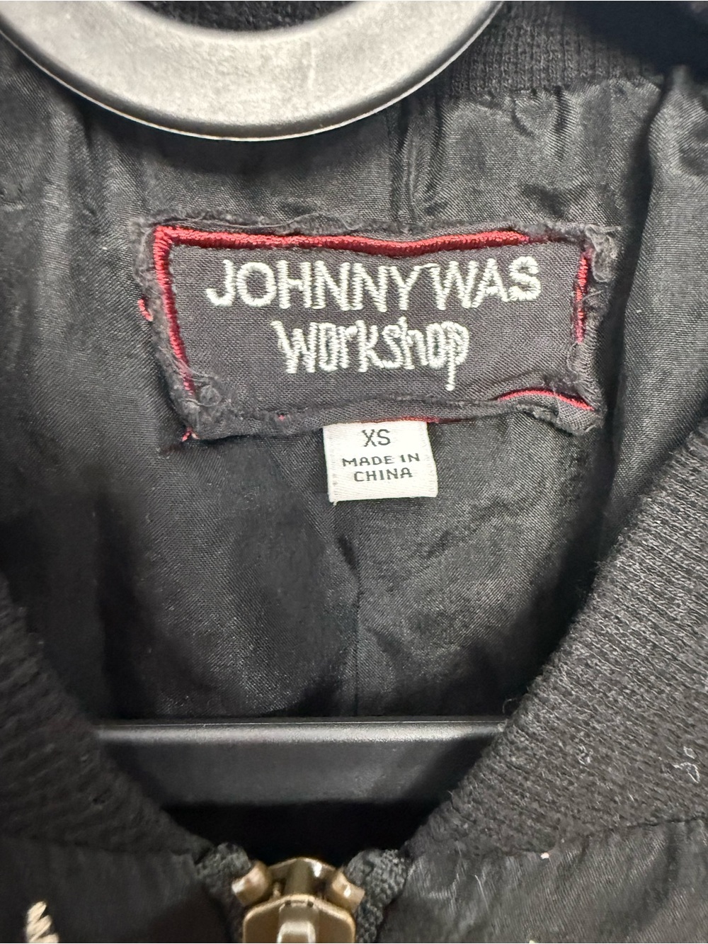 Johnny Was Workshop Black 100% Silk Embroidered Bomber Jacket Size XS - Picture 2 of 9